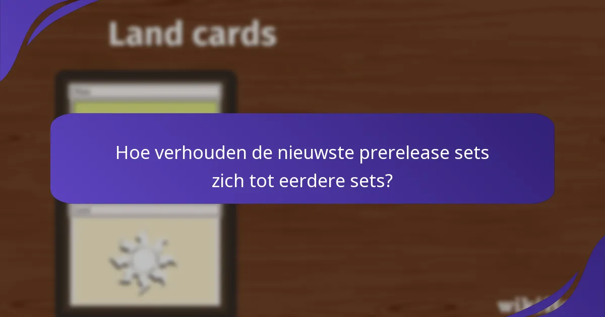 Hoe is de zeldzaamheid van kaarten verdeeld in de prerelease sets?