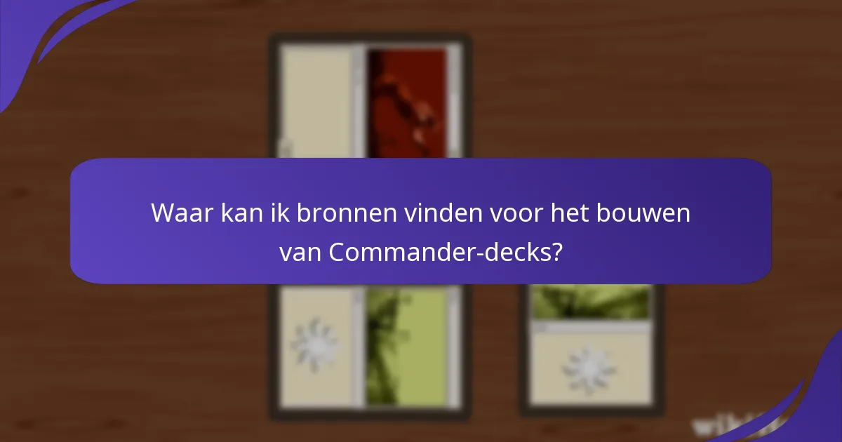 Welke Commanders zijn momenteel populair en effectief?