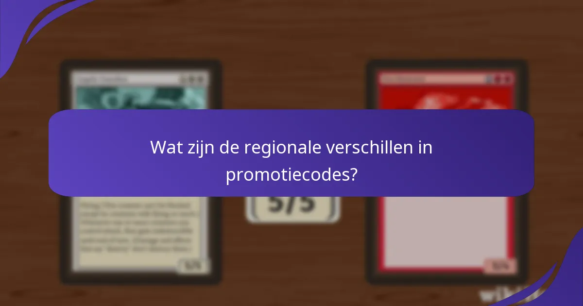 Wat zijn de regionale verschillen in promotiecodes?